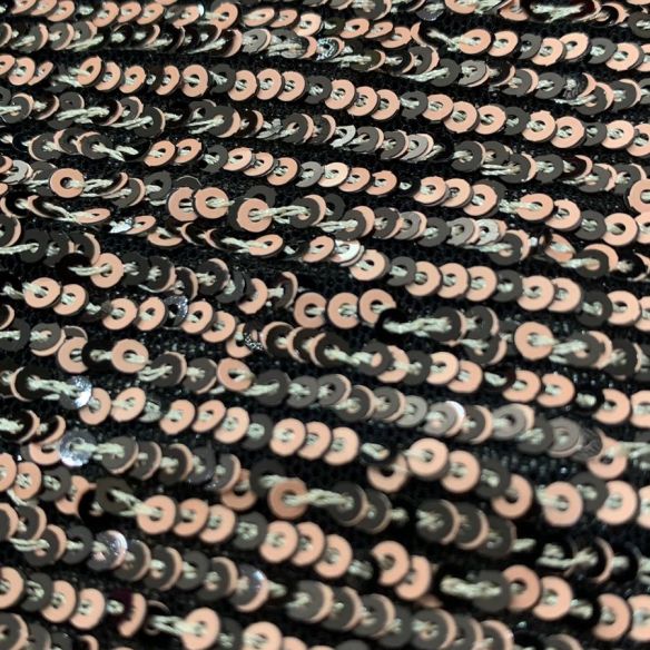 Tecido Paetê Noite Champagne • Conexão Tecidos