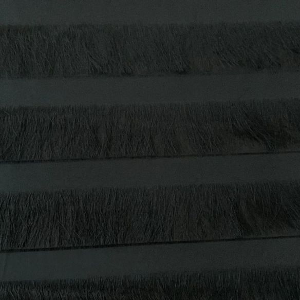 Tecido Musseline Franjas Preta • Conexão Tecidos