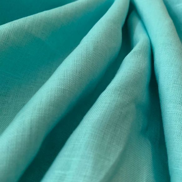 TECIDO CAMBRAIA DE LINHO PURO AZUL TIFFANY • Conexão Tecidos TECIDO CAMBRAIA DE LINHO PURO AZUL TIFFANY • Conexão Tecidos