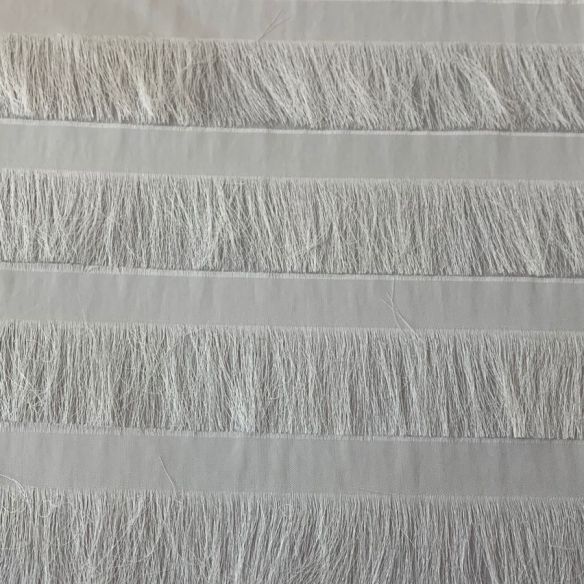 Tecido Musselina Franjas Off White • Conexão Tecidos