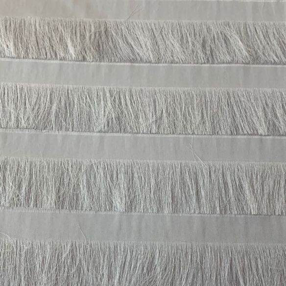 Tecido Musseline Franjas Off White • Conexão Tecidos