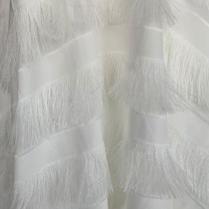 Tecido Musselina Franjas Off White • Conexão Tecidos