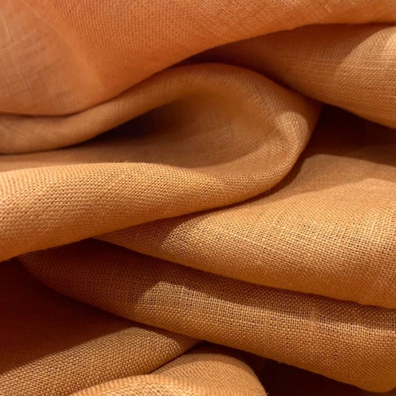 Tecido Linho Puro Liso Damasco • Conexão Tecidos