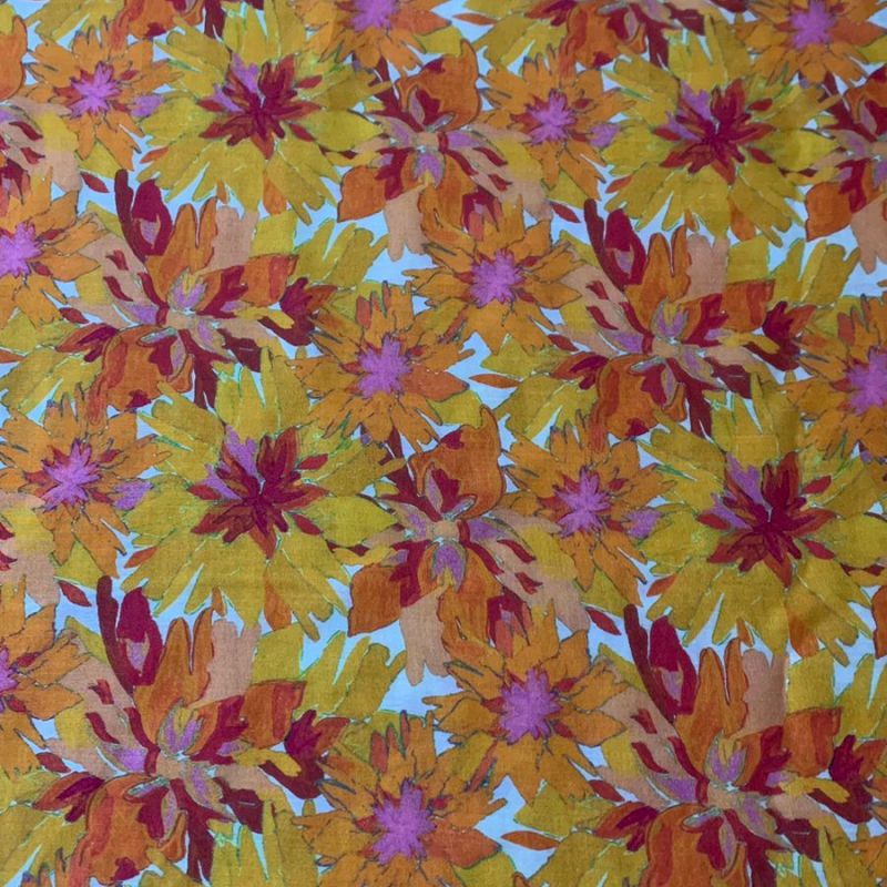 Tecido Viscose Com Seda Estampada Realist • Conexão Tecidos