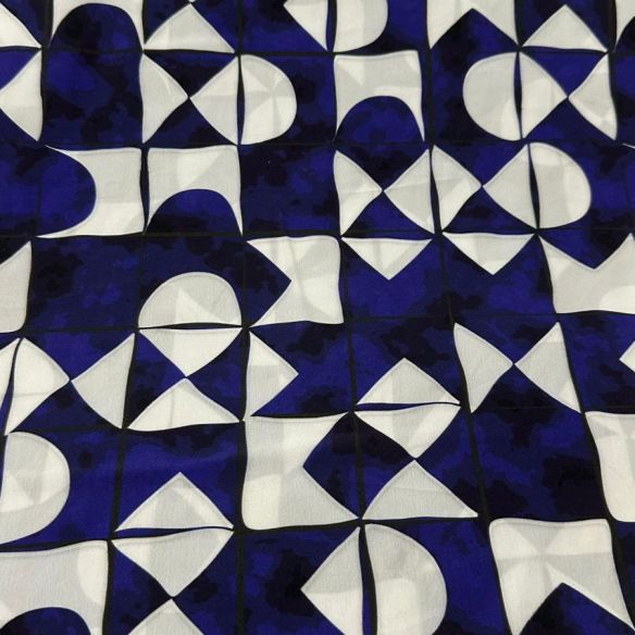 CREPE DE CHINE ESTAMPADO GEOMETRIC • Conexão Tecidos