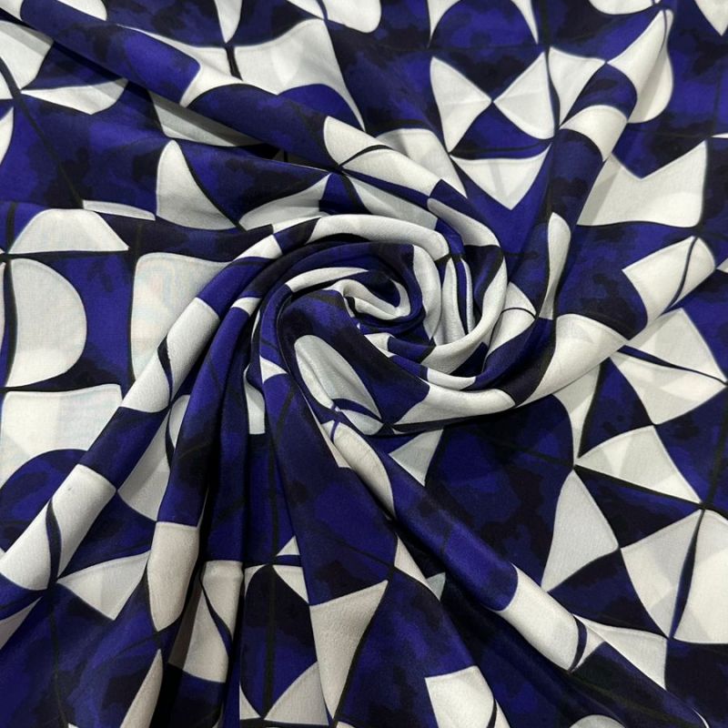 CREPE DE CHINE ESTAMPADO GEOMETRIC • Conexão Tecidos