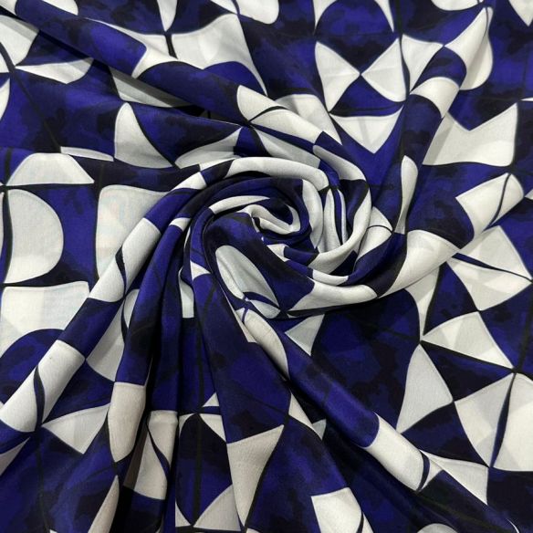 CREPE DE CHINE ESTAMPADO GEOMETRIC • Conexão Tecidos