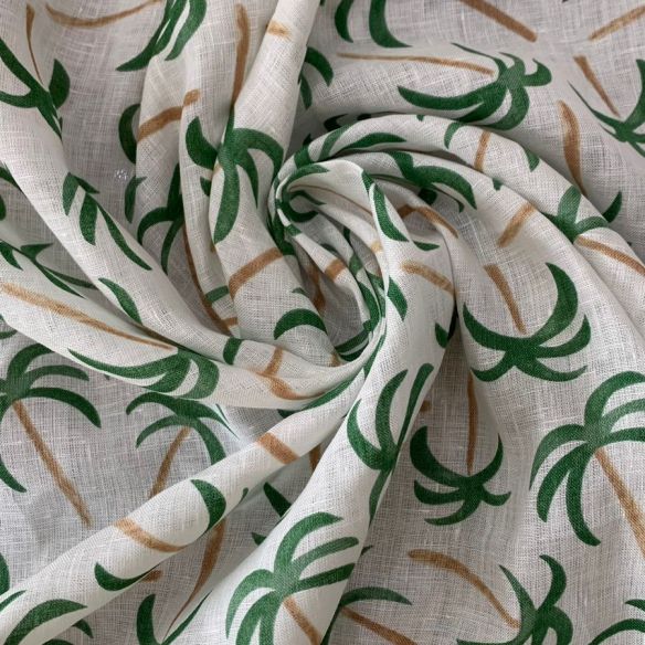 TECIDO CAMBRAIA DE LINHO PURO COQUEIROS • Conexão Tecidos TECIDO CAMBRAIA DE LINHO PURO COQUEIROS • Conexão Tecidos