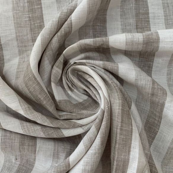 TECIDO CAMBRAIA DE LINHO PURO LISTRAS NATURAIS • Conexão Tecidos TECIDO CAMBRAIA DE LINHO PURO LISTRAS NATURAIS • Conexão Tecidos