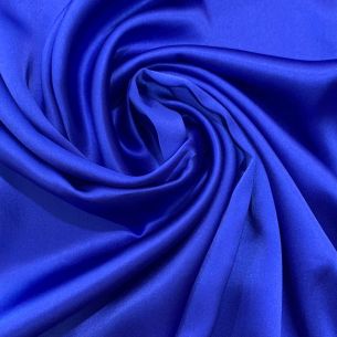 TECIDO CETIM DE SEDA AZUL ROYAL • Conexão Tecidos
