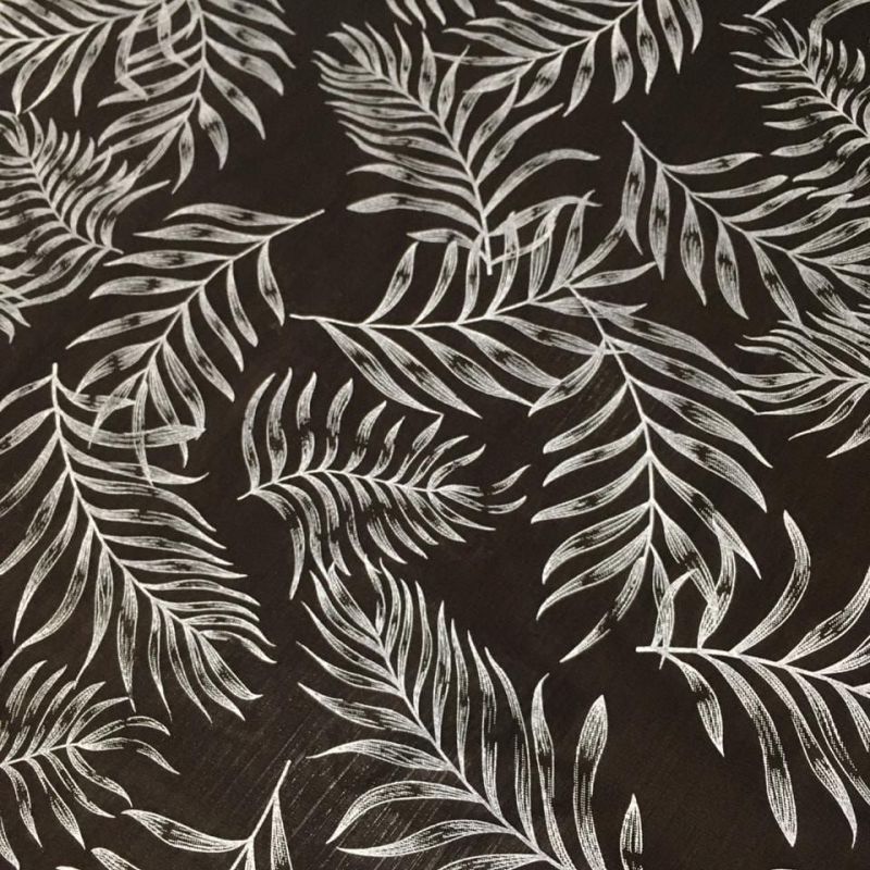 Tecido Musseline Seda Pura Palmeiras Noturnas • Conexão Tecidos