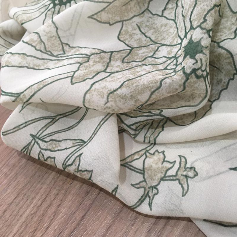 Tecido Musseline Seda Pura Flower • Conexão Tecidos