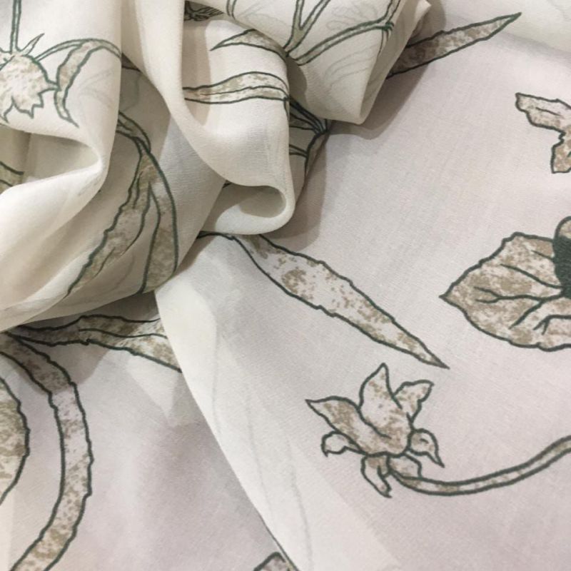 MUSSELINA SEDA PURA FLOWER • Conexão Tecidos