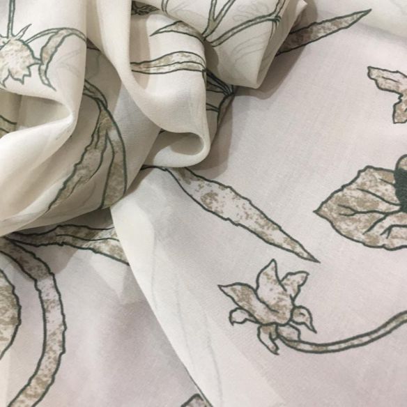 MUSSELINA SEDA PURA FLOWER • Conexão Tecidos MUSSELINA SEDA PURA FLOWER • Conexão Tecidos