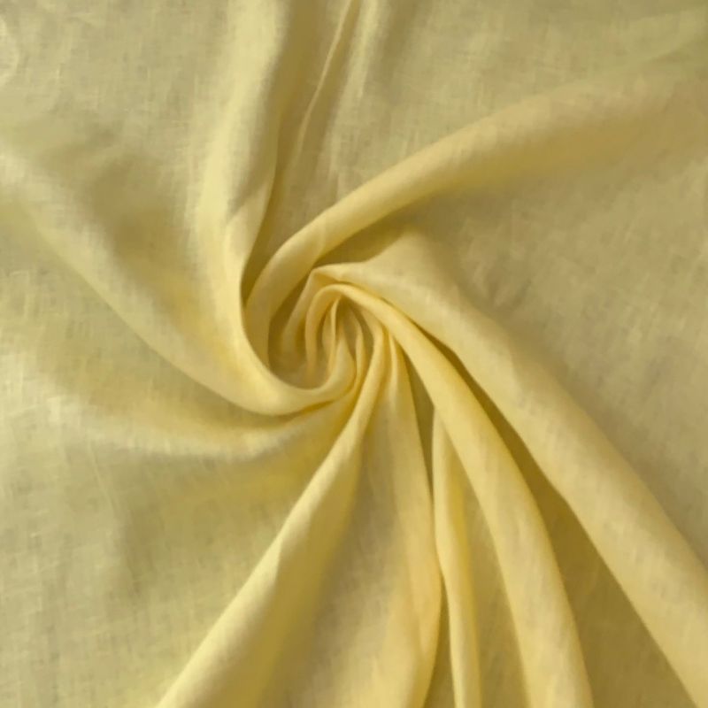 TECIDO CAMBRAIA DE LINHO PURO AMARELO SUNNY • Conexão Tecidos
