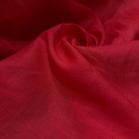 Tecido Cambraia De Linho Vermelho Puro Tomato • Conexão Tecidos