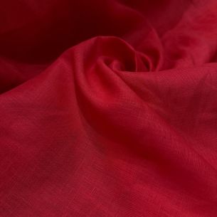 TECIDO CAMBRAIA DE LINHO VERMELHO TOMATO • Conexão Tecidos