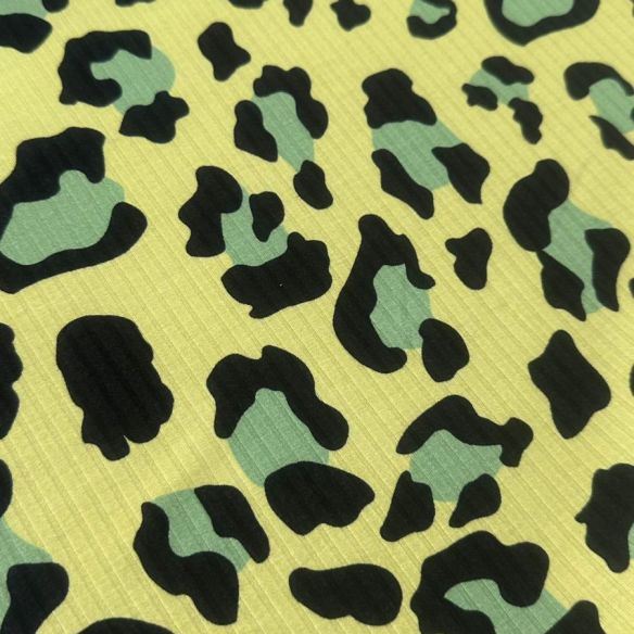 Tecido Malha Canelada Estampada Animal Colors • Conexão Tecidos