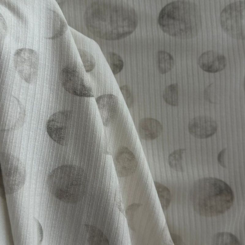 Tecido Malha Canelada Estampada Lua • Conexão Tecidos