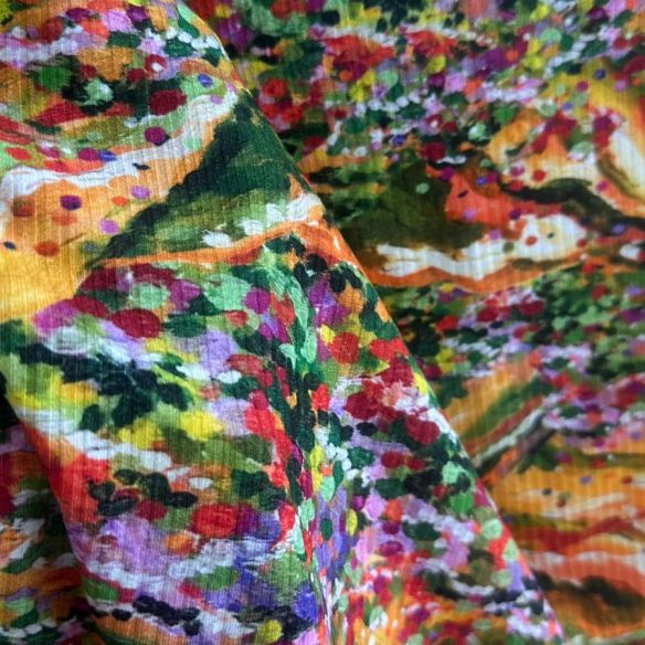 MALHA CANELADA ESTAMPADA MAYORCA • Conexão Tecidos