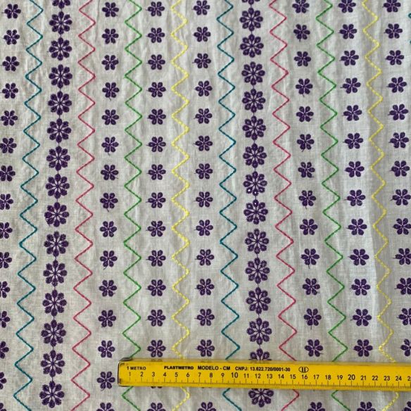 Tecido Lese De Algodão Bicolor Let • Conexão Tecidos