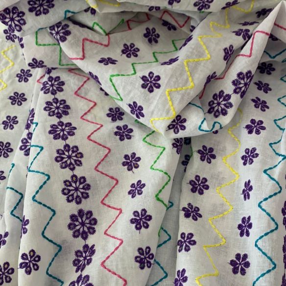 Tecido Lese De Algodão Bicolor Let • Conexão Tecidos