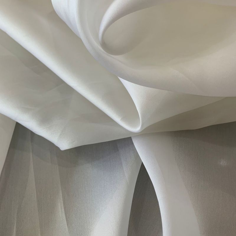 Tecido Gazar De Seda Branco • Conexão Tecidos