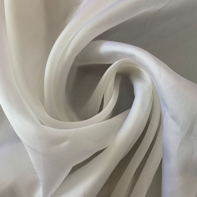 GAZAR DE SEDA BRANCO • Conexão Tecidos