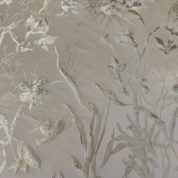 Tecido Jacquard Brocado Exclusivo Whit Gold • Conexão Tecidos