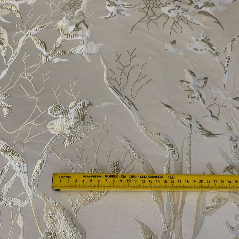 JACQUARD BROCADO EXCLUSIVO WHIT GOLD • Conexão Tecidos