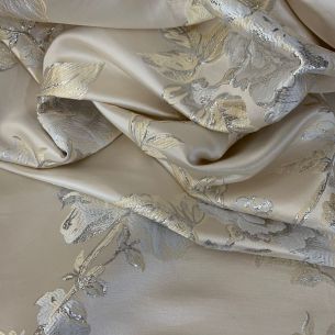 Tecido Jacquard Brocado Exclusivo Gold & Silver • Conexão Tecidos