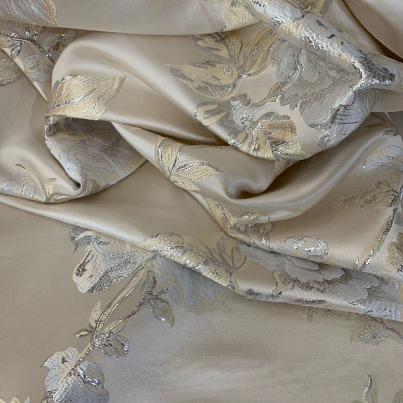 Tecido Jacquard Brocado Exclusivo Gold & Silver • Conexão Tecidos