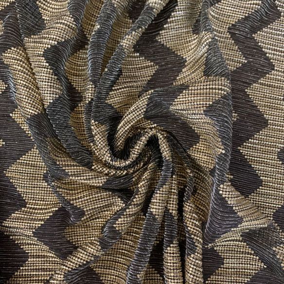 TULE PLISSADO CHEVRON FUNDO DOURADO • Conexão Tecidos