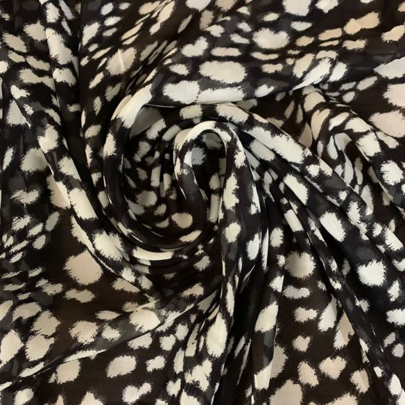 Tecido Musseline De Viscose P&B • Conexão Tecidos