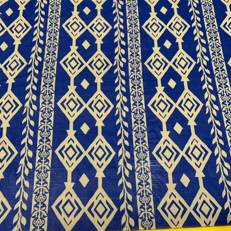 Tecido Musseline De Viscose Estampada Geométrica • Conexão Tecidos