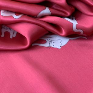 TECIDO CETIM DE SEDA ESTAMPADO CAT • Conexão Tecidos