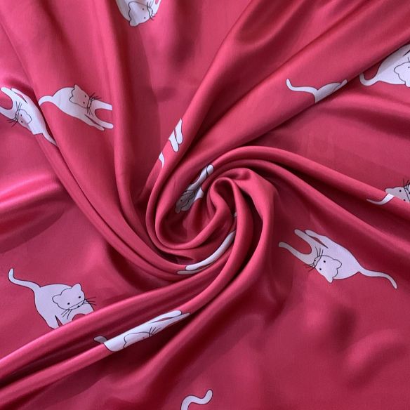 TECIDO CETIM DE SEDA ESTAMPADO CAT • Conexão Tecidos