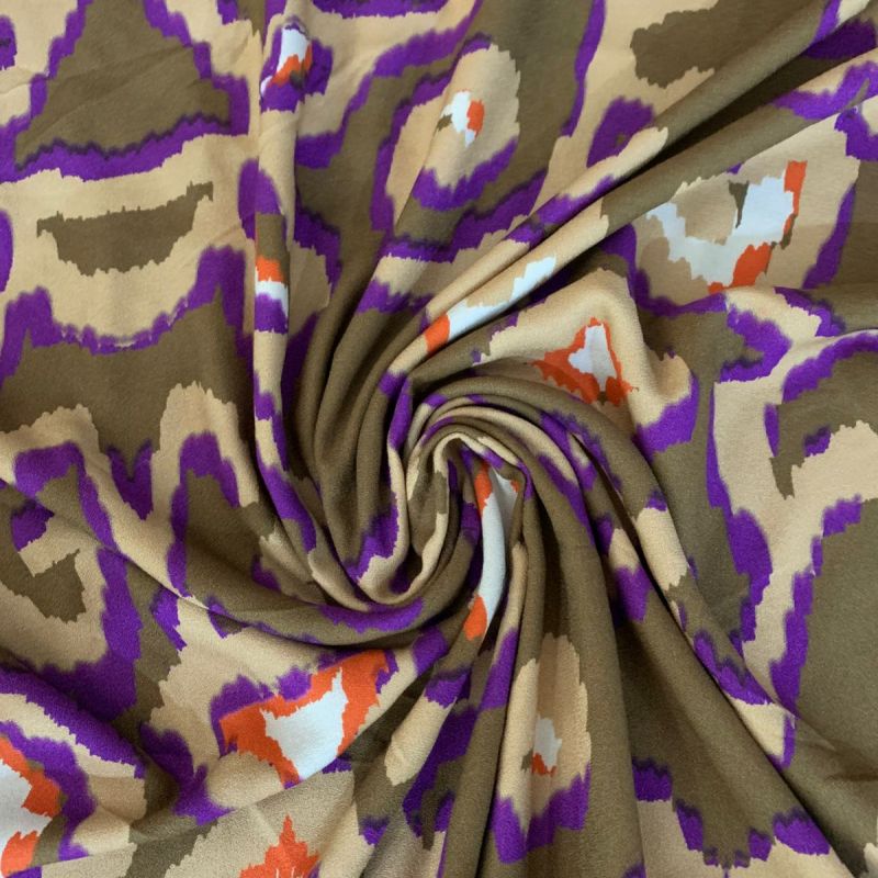 Tecido Crepe De Viscose Estampado African • Conexão Tecidos