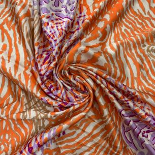 Tecido Viscose Premium Acetinada Estampada Simétrico • Conexão Tecidos 2