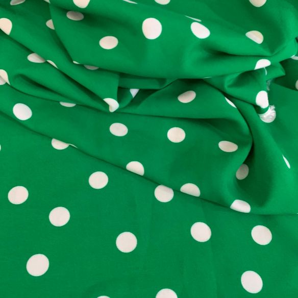 TECIDO VISCOSE ESTAMPADA POÁ VERDE • Conexão Tecidos