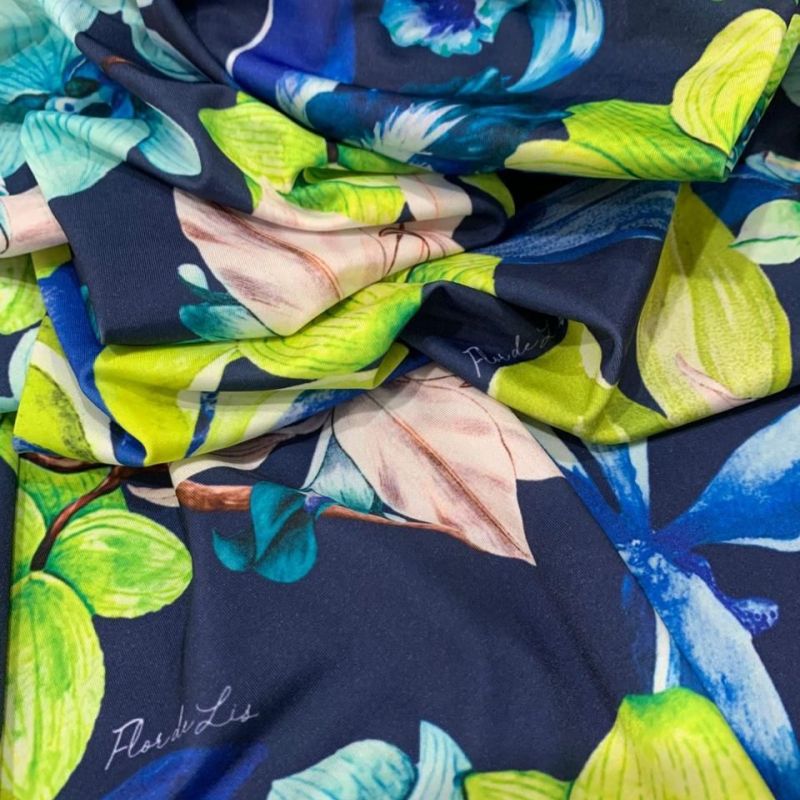 Tecido Malha Fluity Estampado Floral • Conexão Tecidos