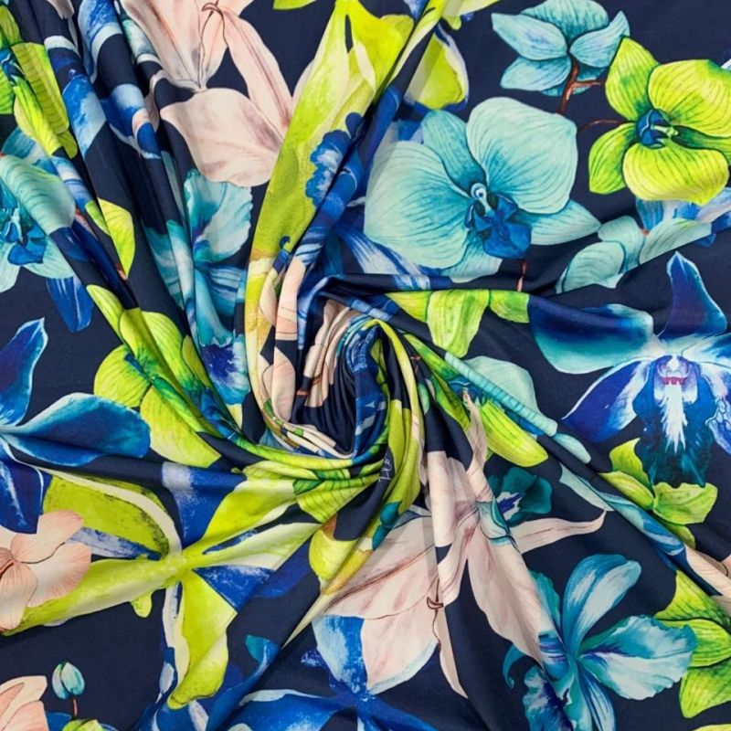 Tecido Malha Fluity Estampado Floral • Conexão Tecidos