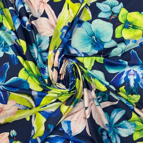 Tecido Malha Fluity Estampado Floral • Conexão Tecidos