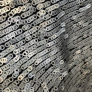 Tecido Paetê Prateado • Conexão Tecidos