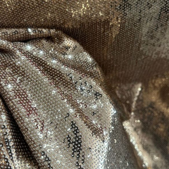 Tecido Paetê Dourado Chic • Conexão Tecidos