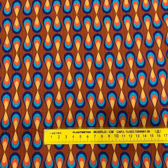 Tecido Malha Canelada Estampada Xx • Conexão Tecidos