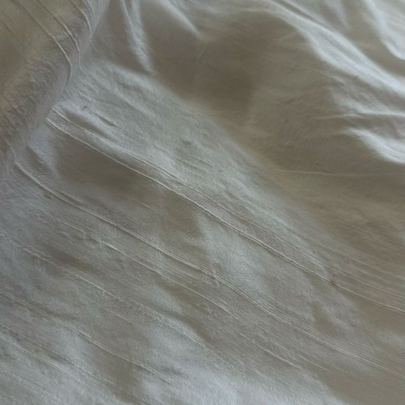 Tecido Shantung De Seda Pura Branco Off White • Conexão Tecidos