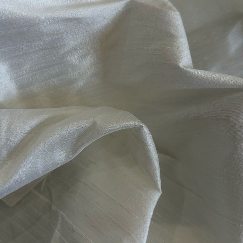 SHANTUNG DE SEDA PURA BRANCO OFF.