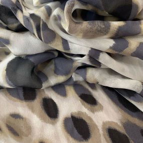 Tecido Musseline De Seda Animal Print V • Conexão Tecidos