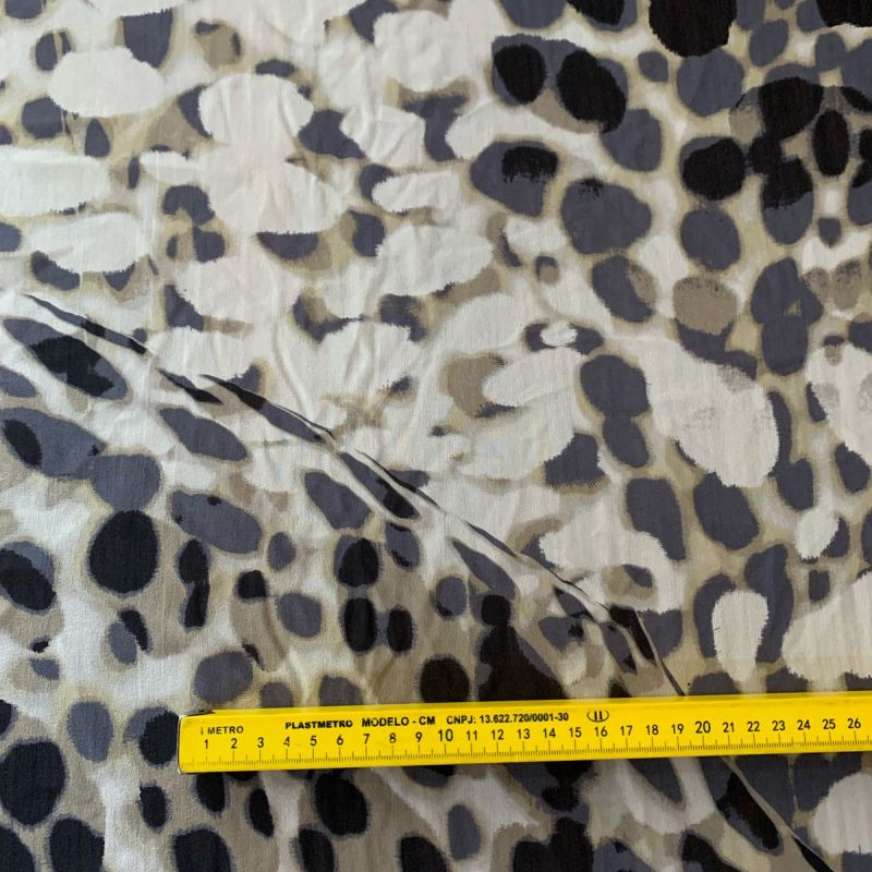 Tecido Musselina De Seda Animal Print V • Conexão Tecidos